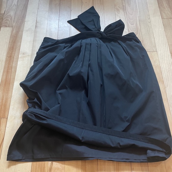 Lida Baday Canadian Designer Stylish Black Statement Bow Tailored Skirt - Sz 8 - Picture 7 of 12